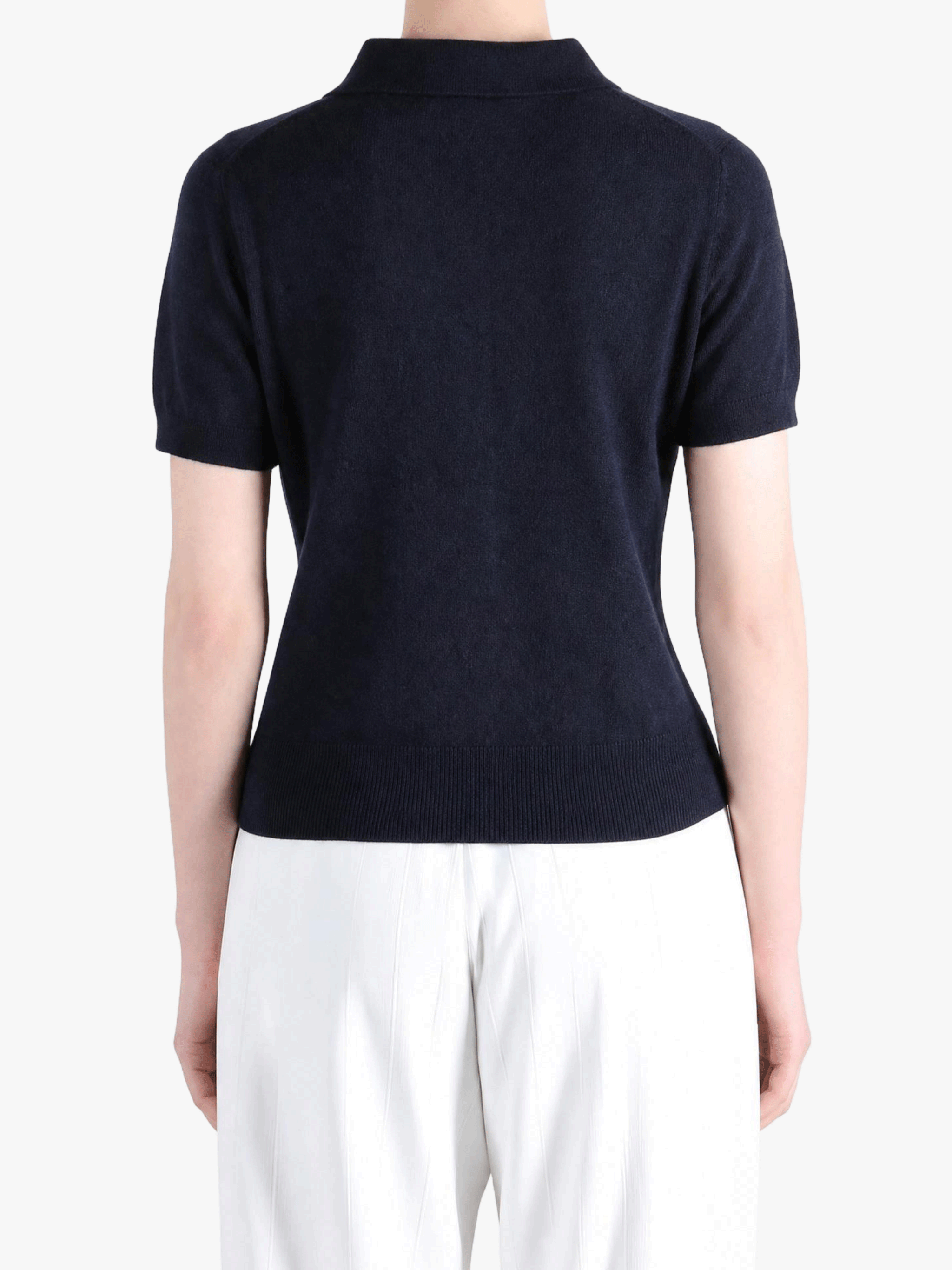 Navy hoodie, front view