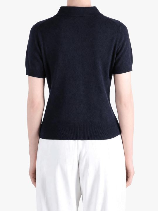 Navy hoodie, front view