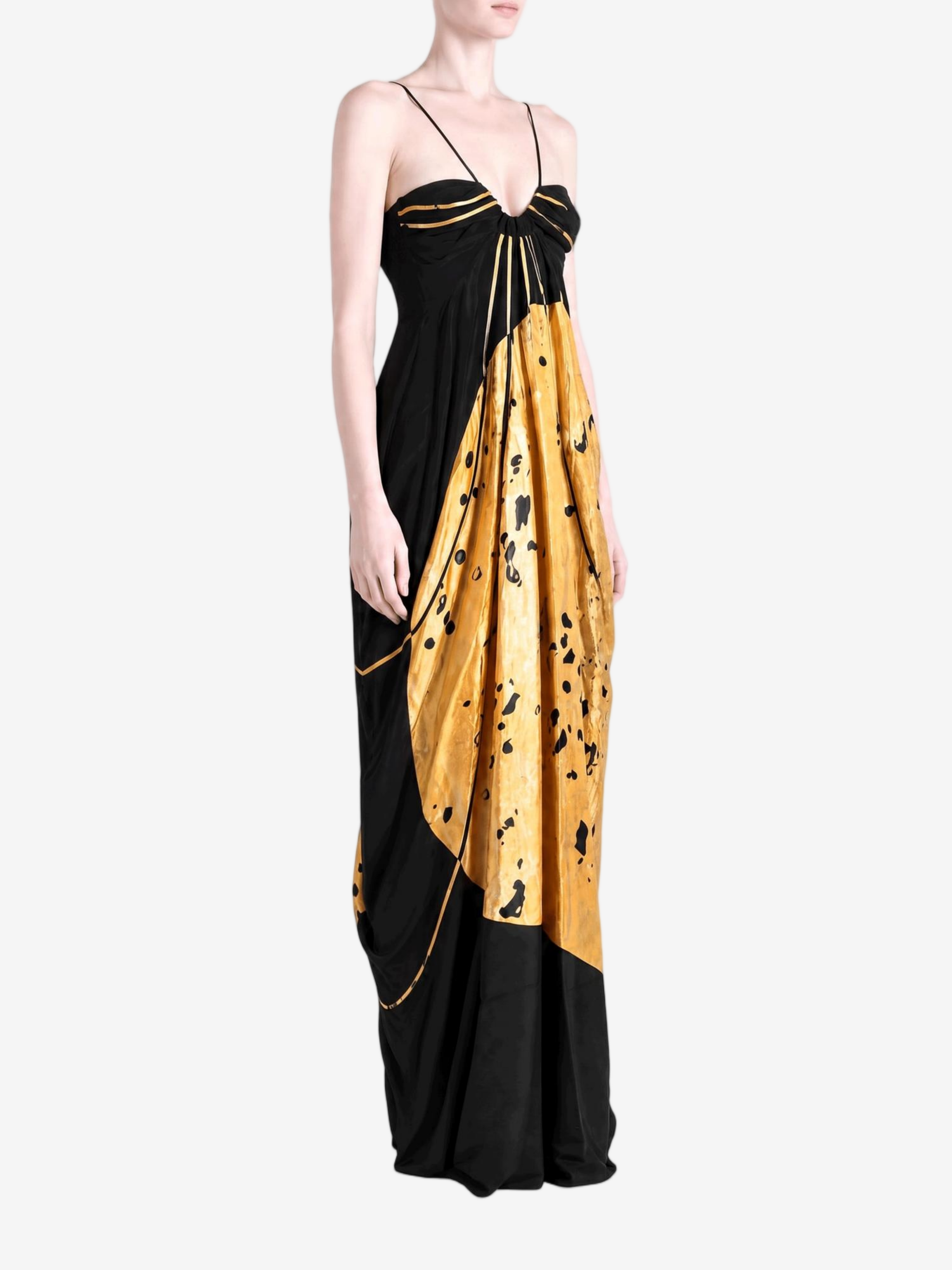 Yellow dress, full body view
