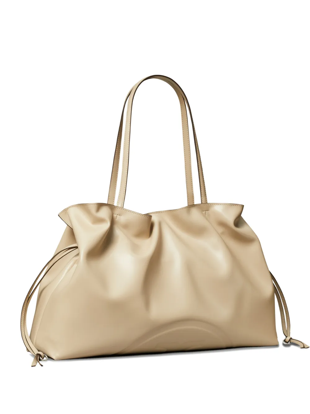 Tan bag, back view