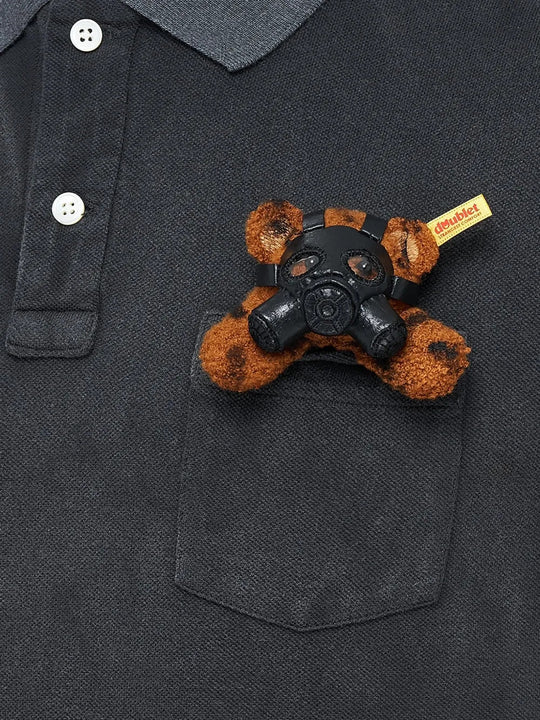 Close up of Black shirt, showing detail