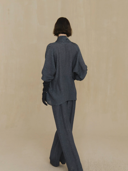 Grey jacket, full body view