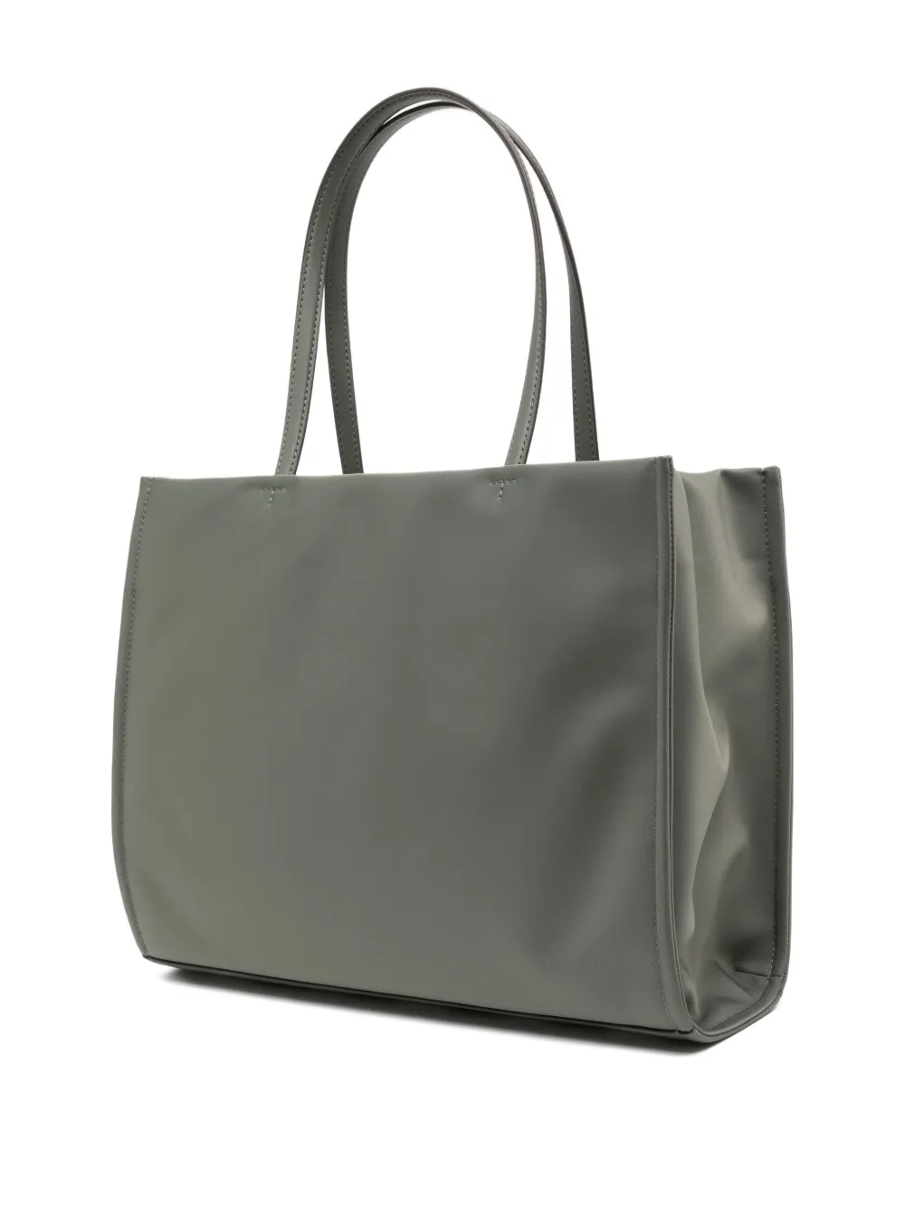 grey bag, back view