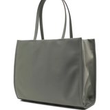 grey bag, back view