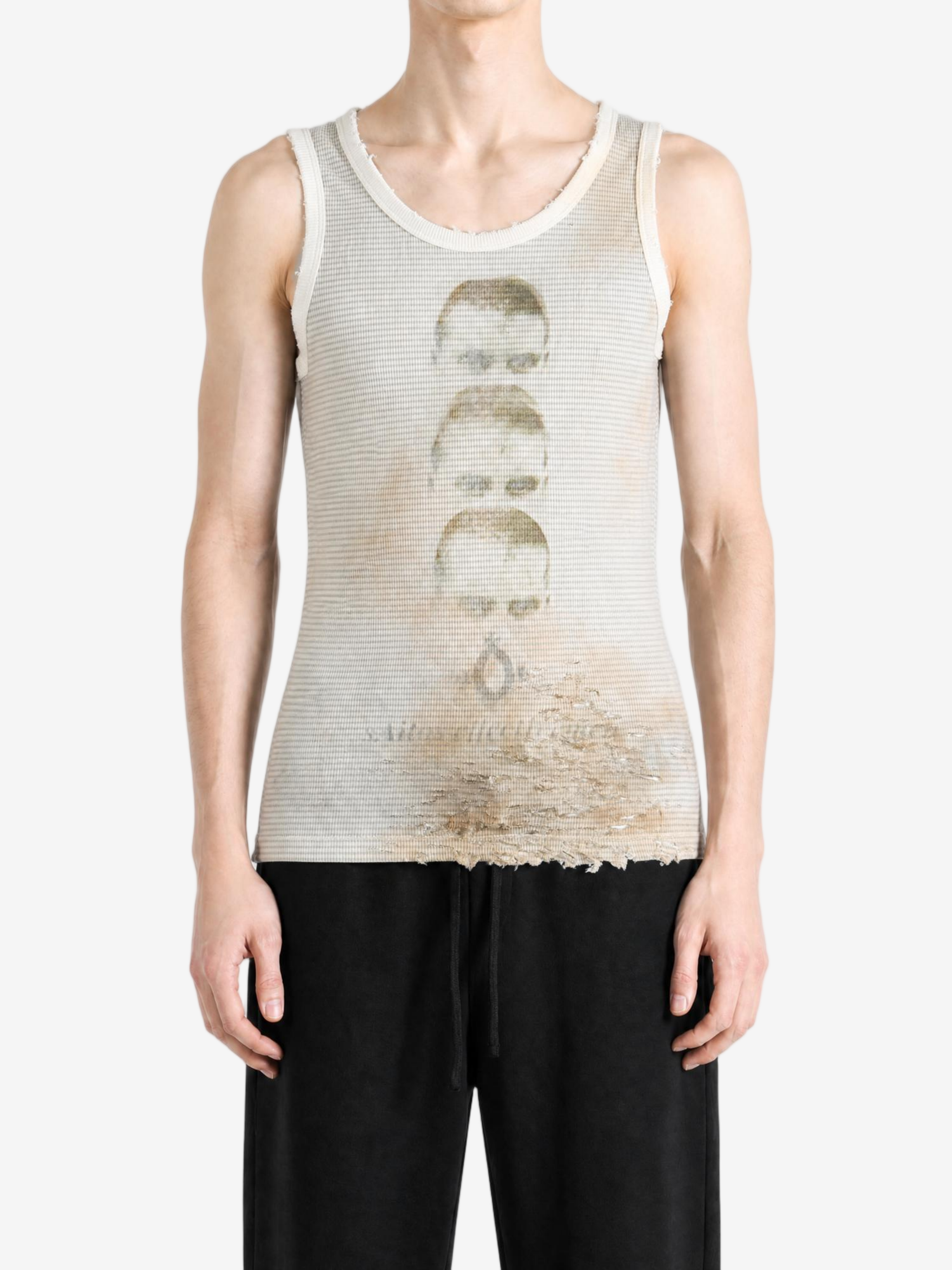 Tan t-shirt worn by a person, showing the t-shirt fit