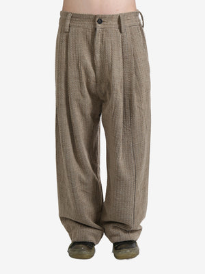 ZIGGY CHEN - Men Corduroy Drop Crotch Trousers