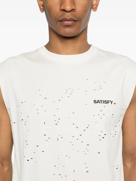 Grey t-shirt worn by a person, showing the t-shirt fit