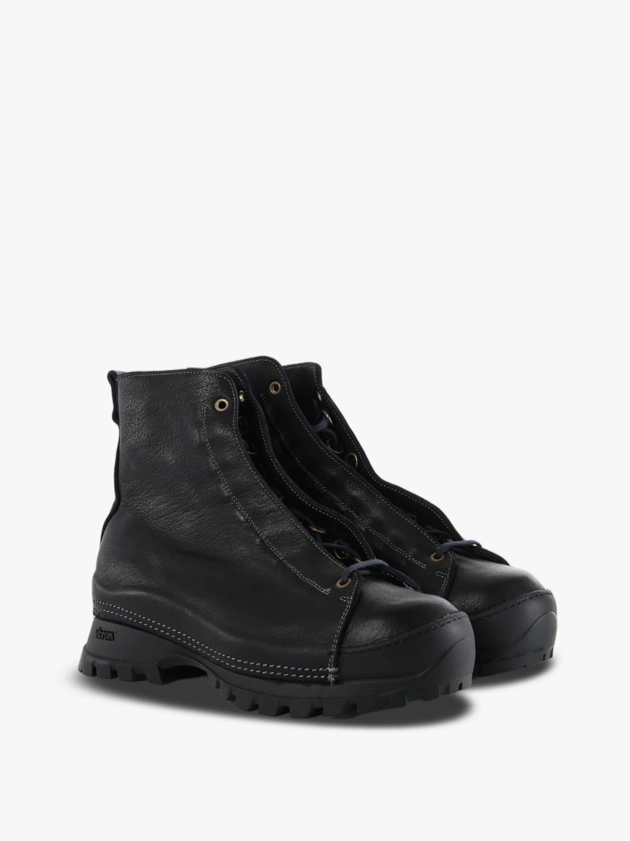 Black boots, front view