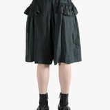 Black skirt, back view