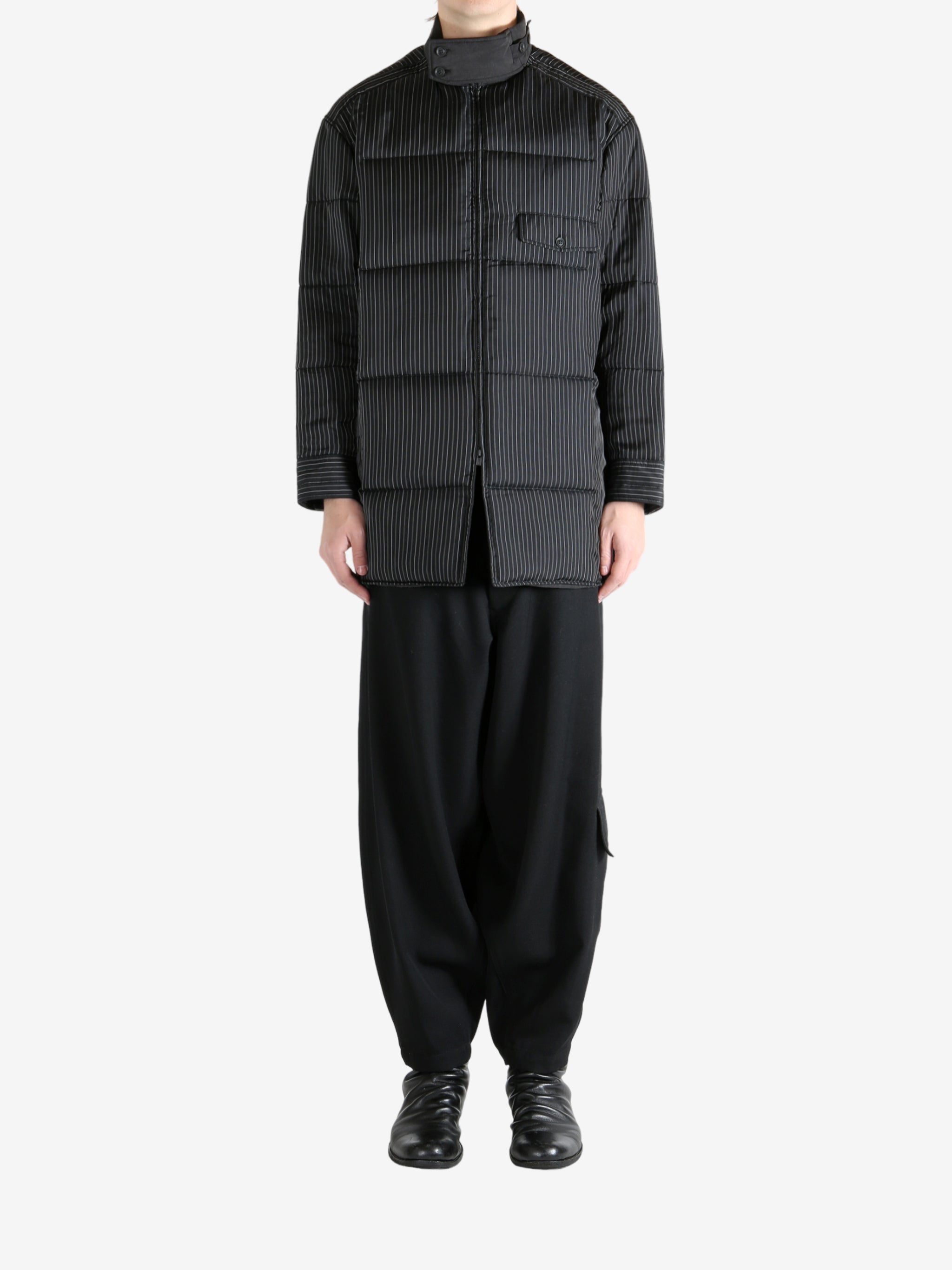 Black coat, full body view