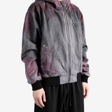 Purple jacket, full body view