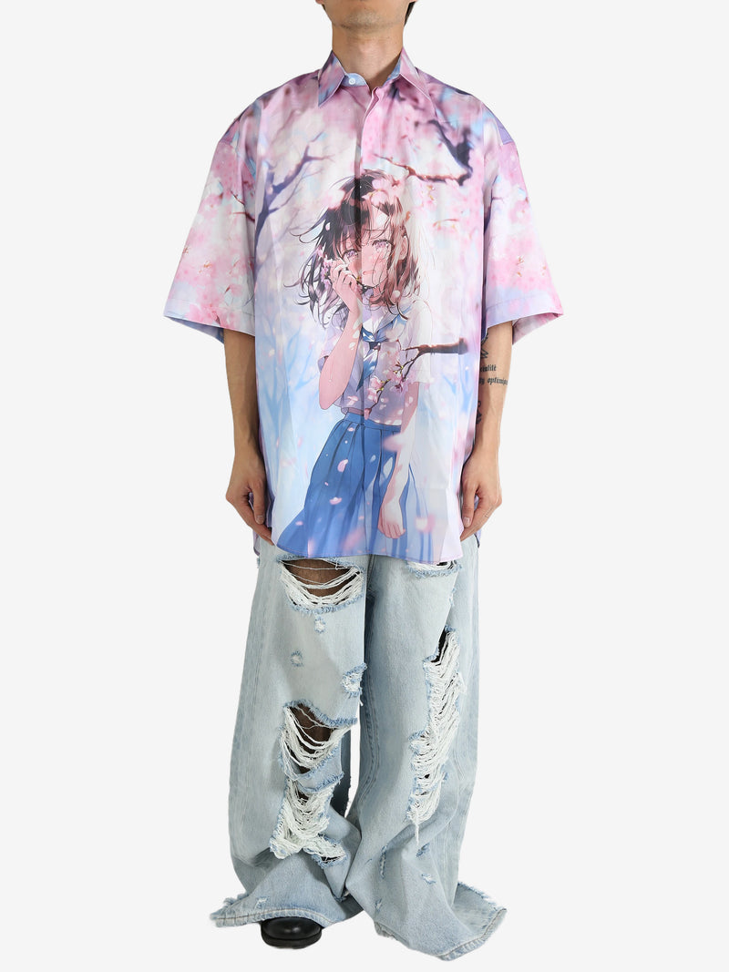 VETEMENTS - Unisex Anime Short Sleeved Shirt