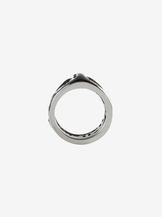 Silver ring, top view
