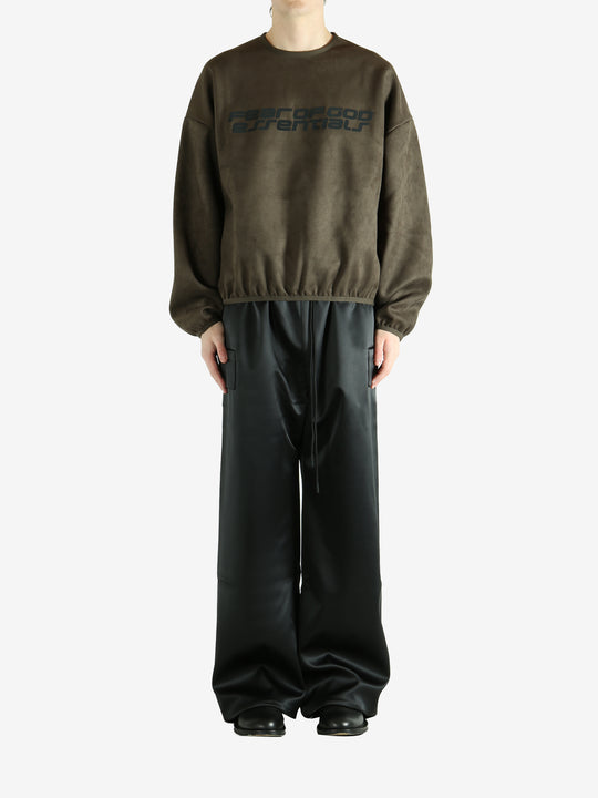 Brown sweatshirt, full body view