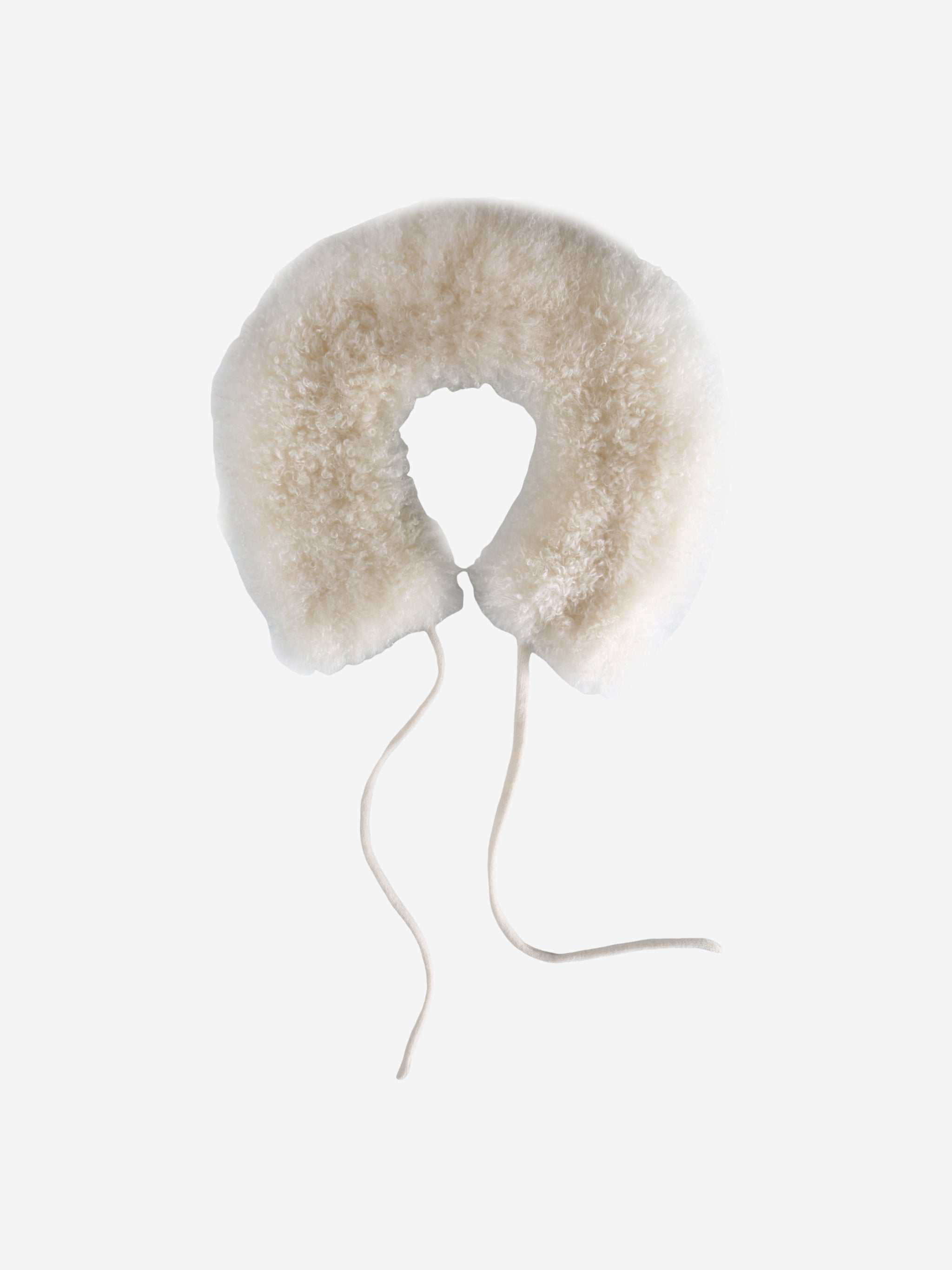 White scarf, back view