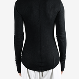 Black knitwear, front view