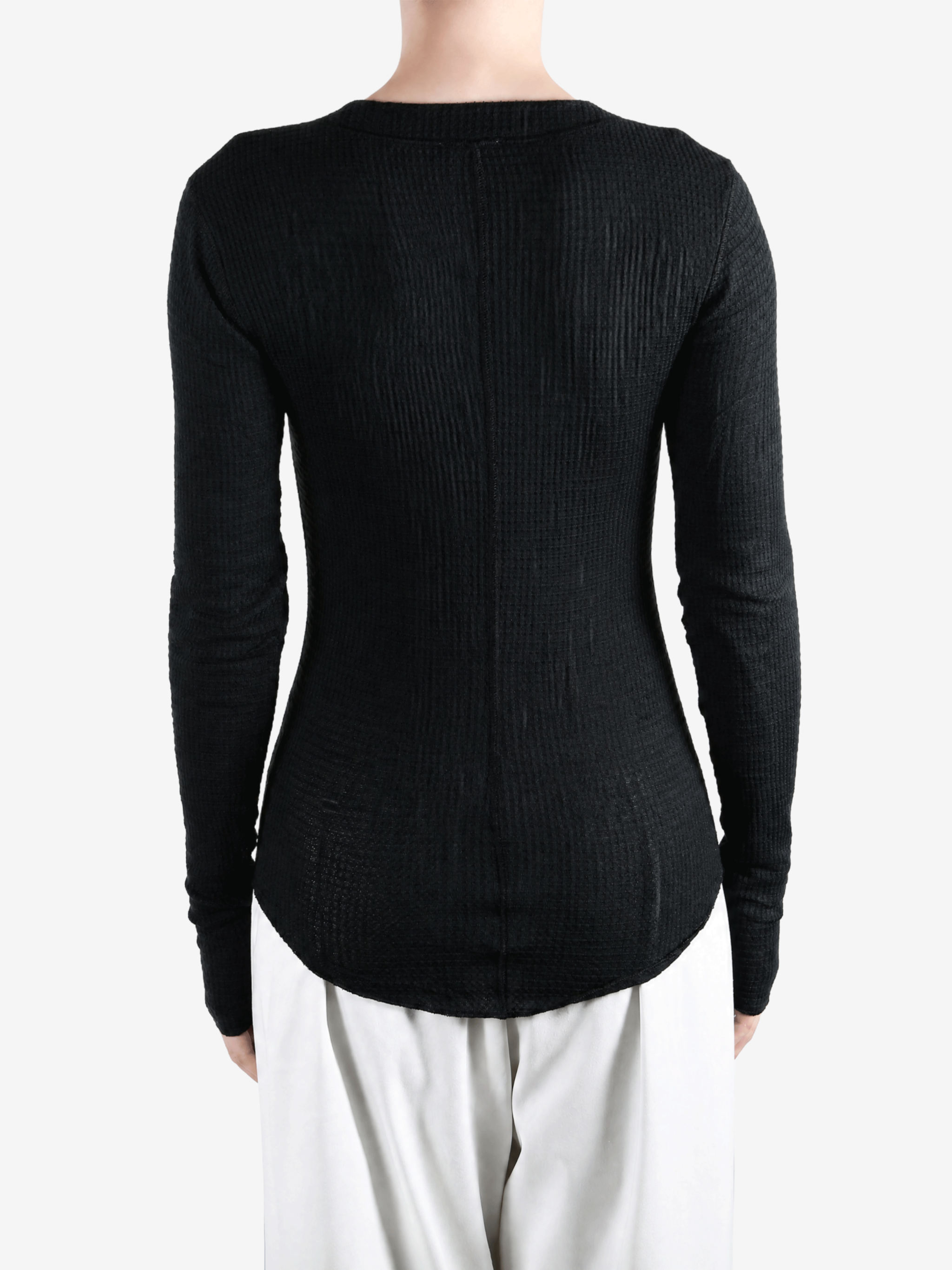 Black knitwear, front view