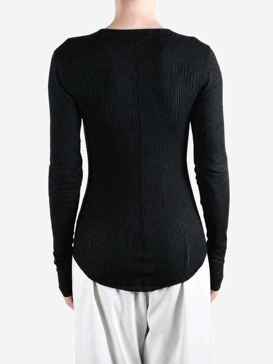 Black knitwear, front view