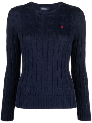 POLO RALPH LAUREN - Women Cable Knit Cotton Crewneck Sweater