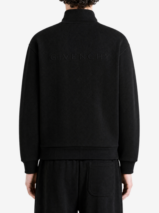 Black hoodie, full body view