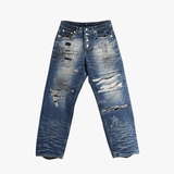 Blue pants, front view