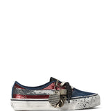 Red shoes, side view