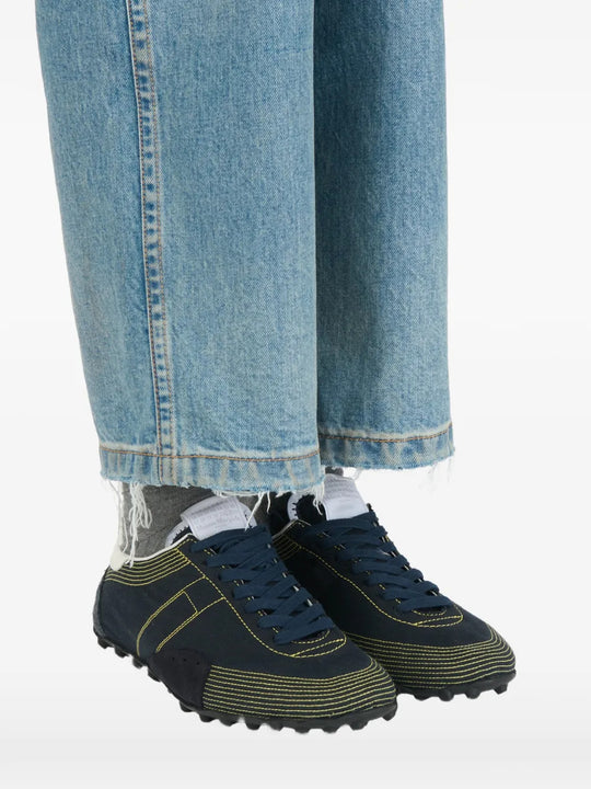 Navy shoes, front view