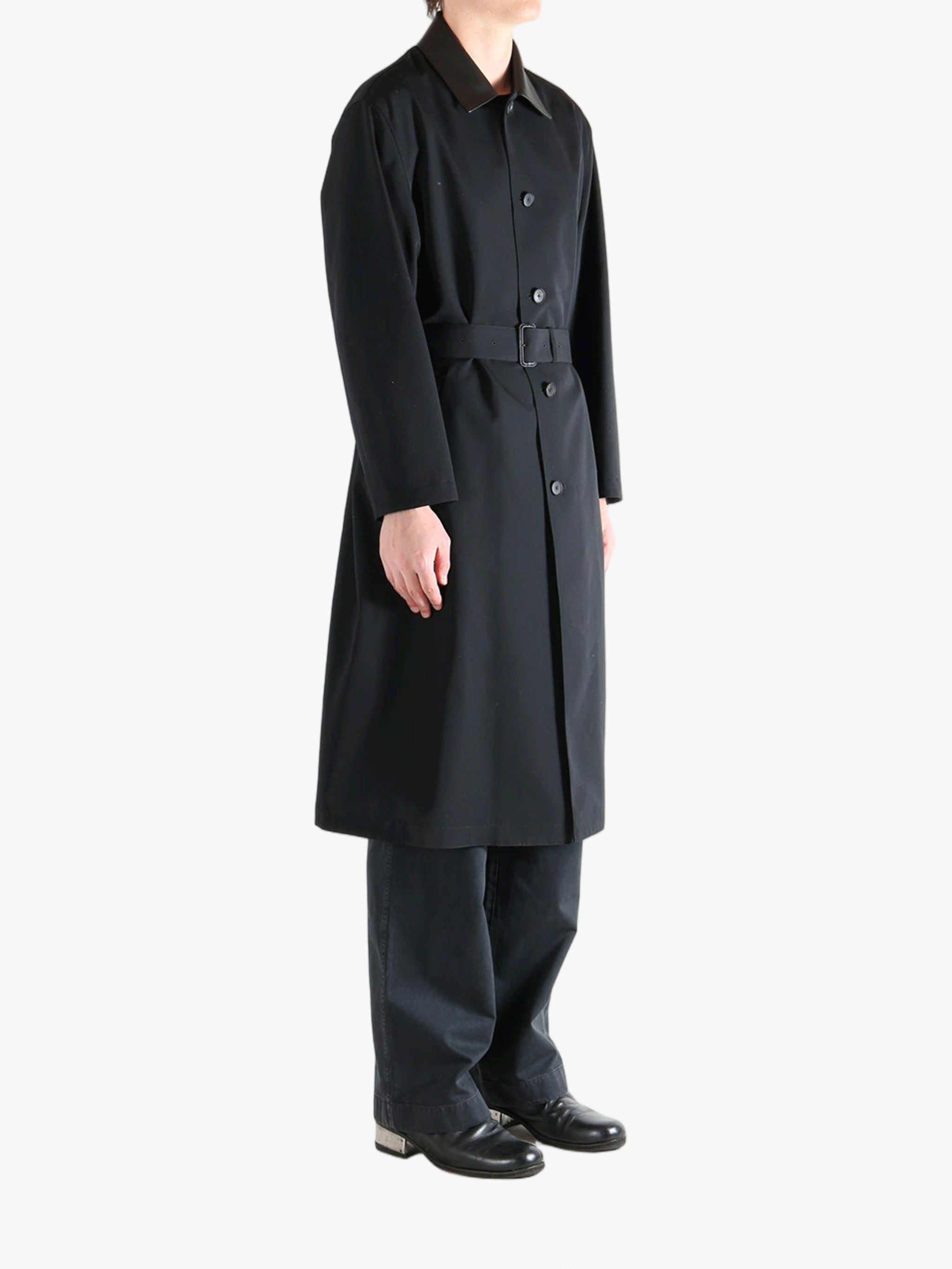 Black coat, full body view