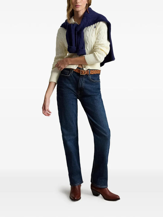 Tan knitwear, full body view