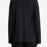 Black t-shirt, full body view