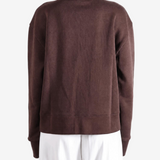 Brown hoodie, full body view