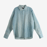 Blue shirt,front view