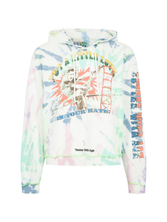 White hoodie, front view