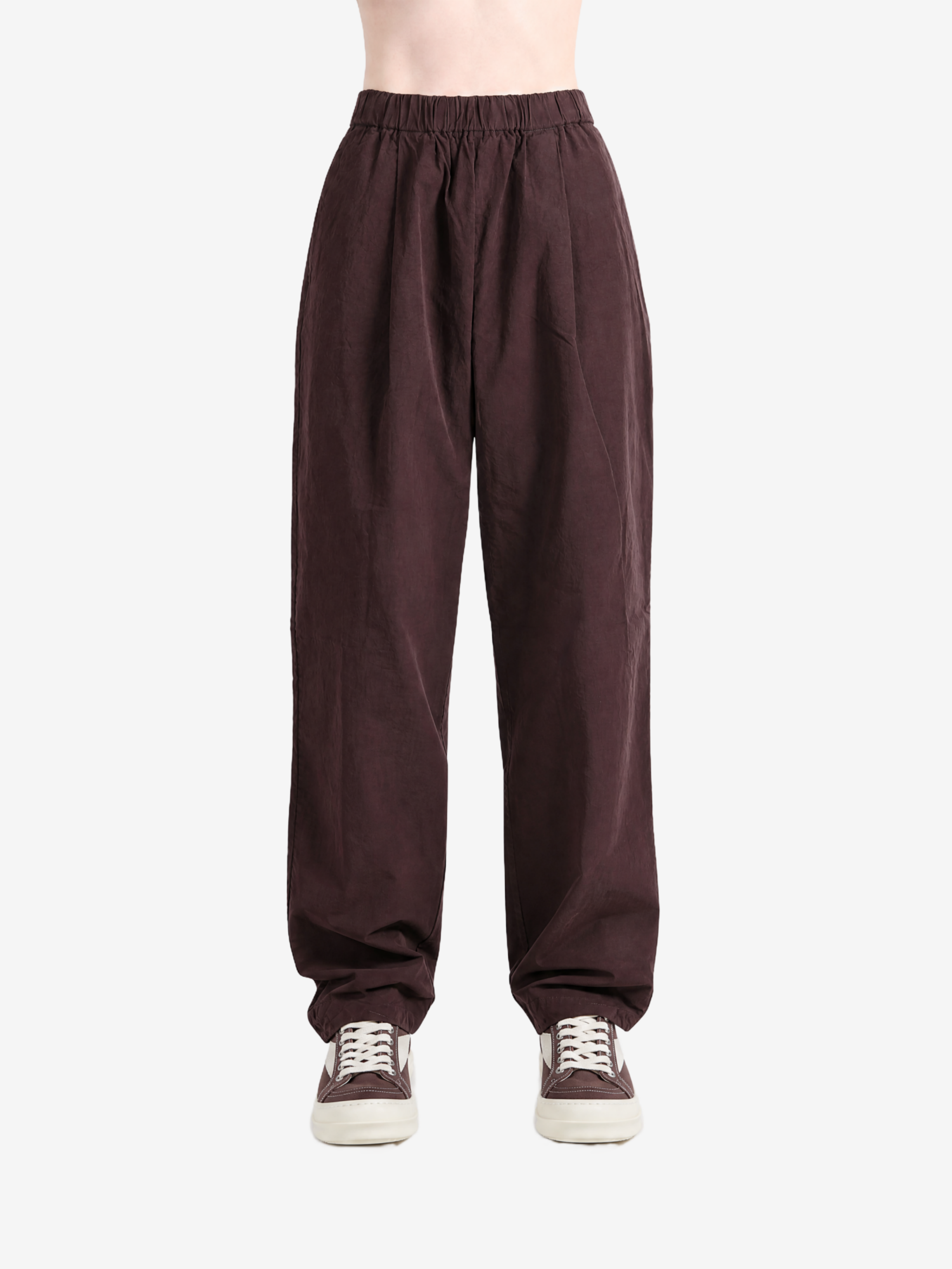 Brown pants, full body view