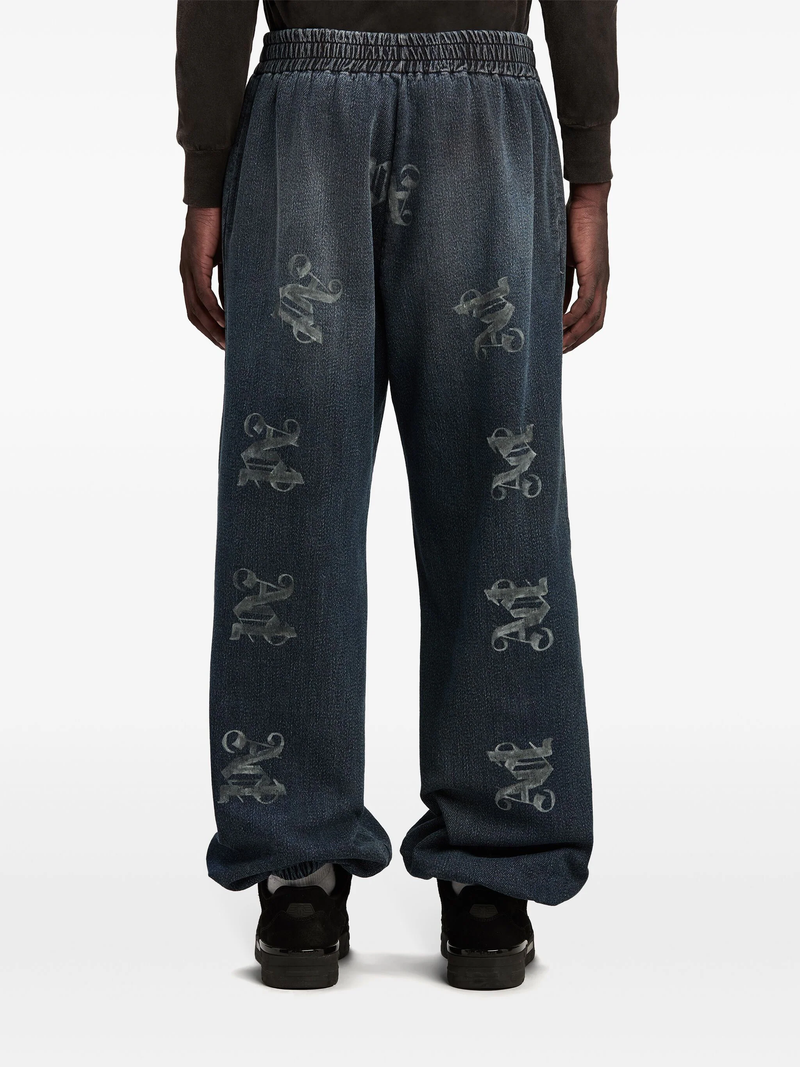 PALM ANGELS - Men Monogram Series Washed Sweat Pants