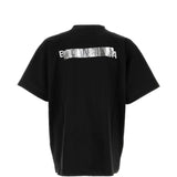 Black t-shirt, back view