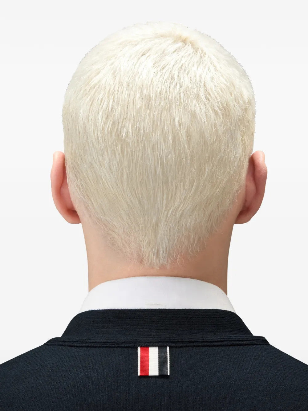 Navy knitwear, front view