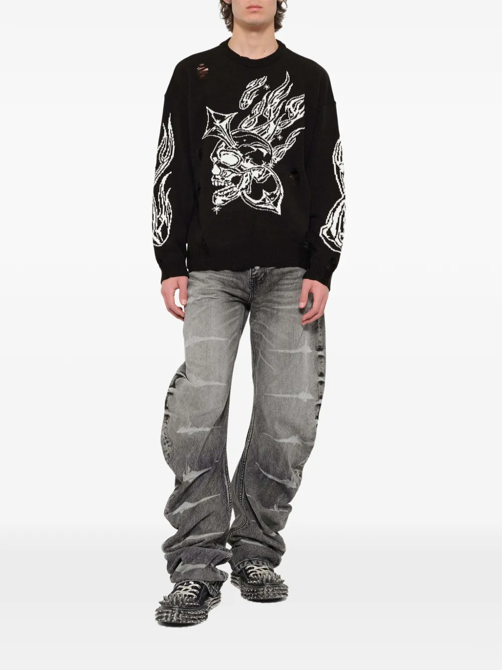 Black hoodie, full body view