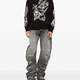 Black hoodie, full body view