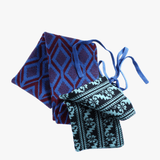 Blue scarf, front view
