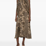 Brown dress, full body view