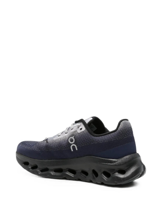 Navy shoes, front view