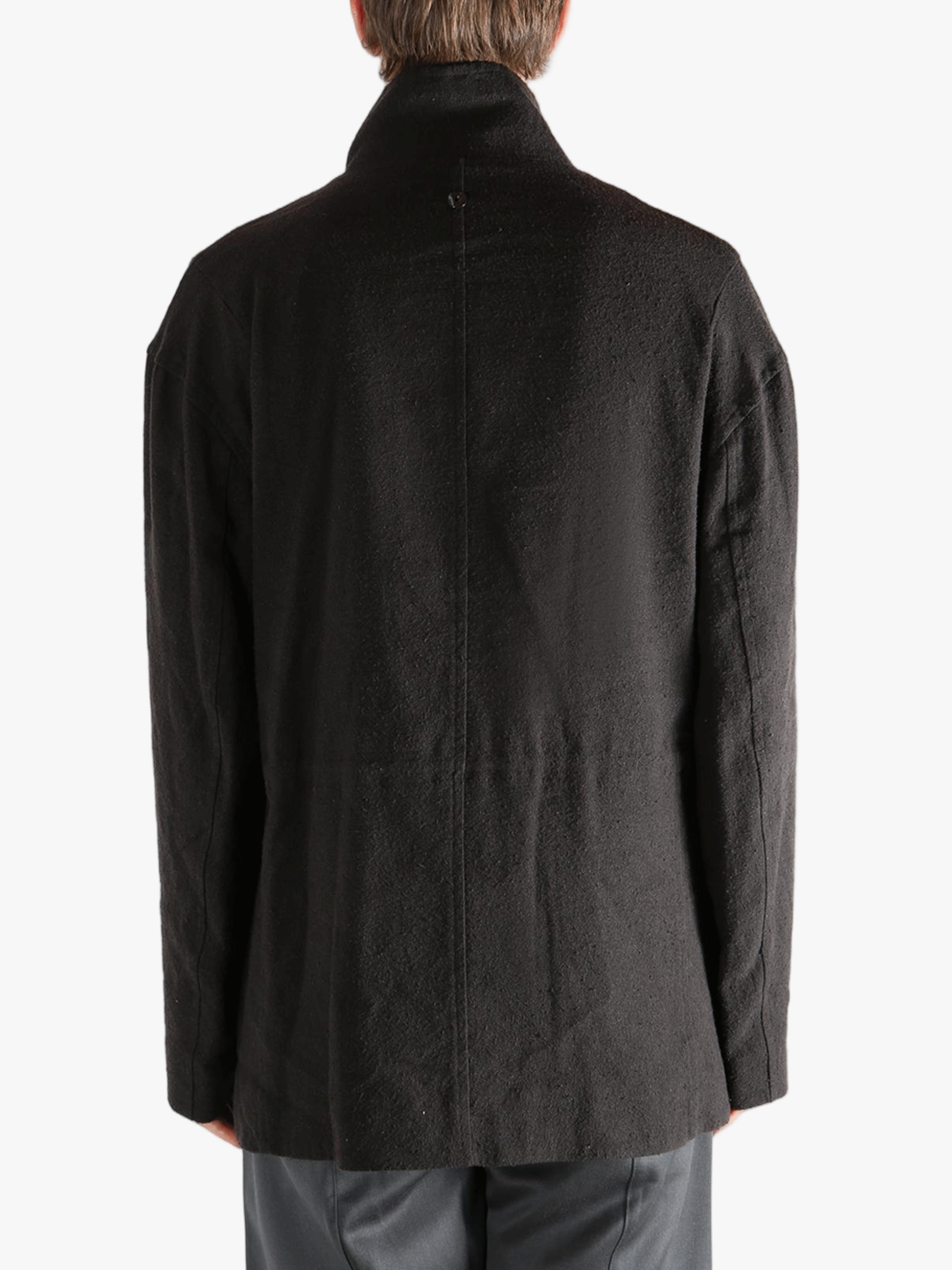 Black jacket, back view