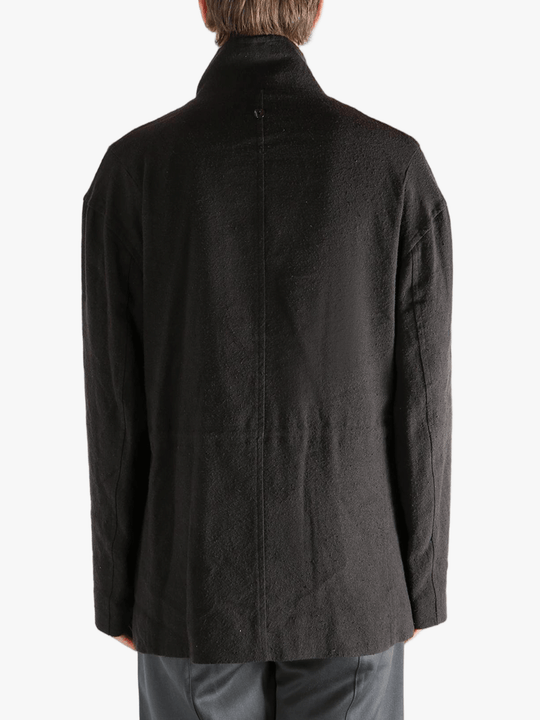 Black jacket, back view
