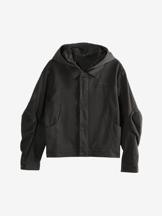 Black jacket, front view