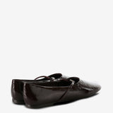 Brown shoes, back view