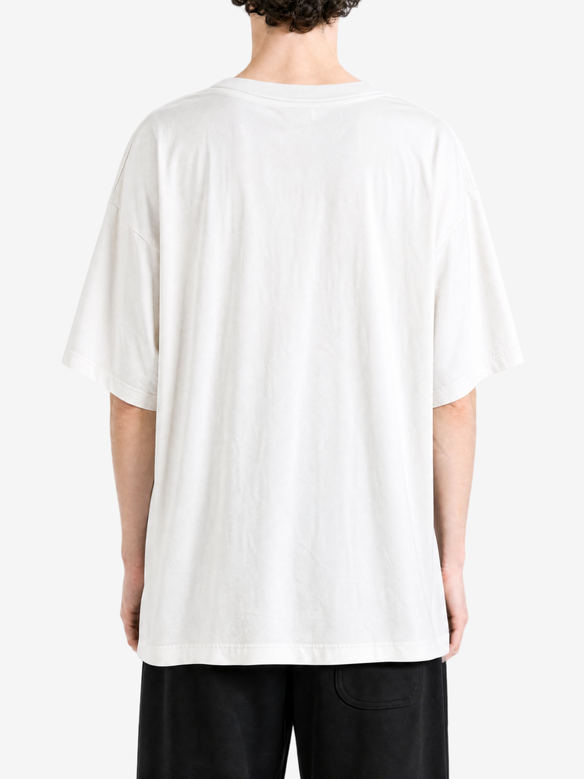 White t-shirt, full body view