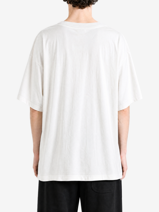 White t-shirt, full body view