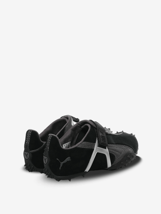 Black and gray shoe,back view