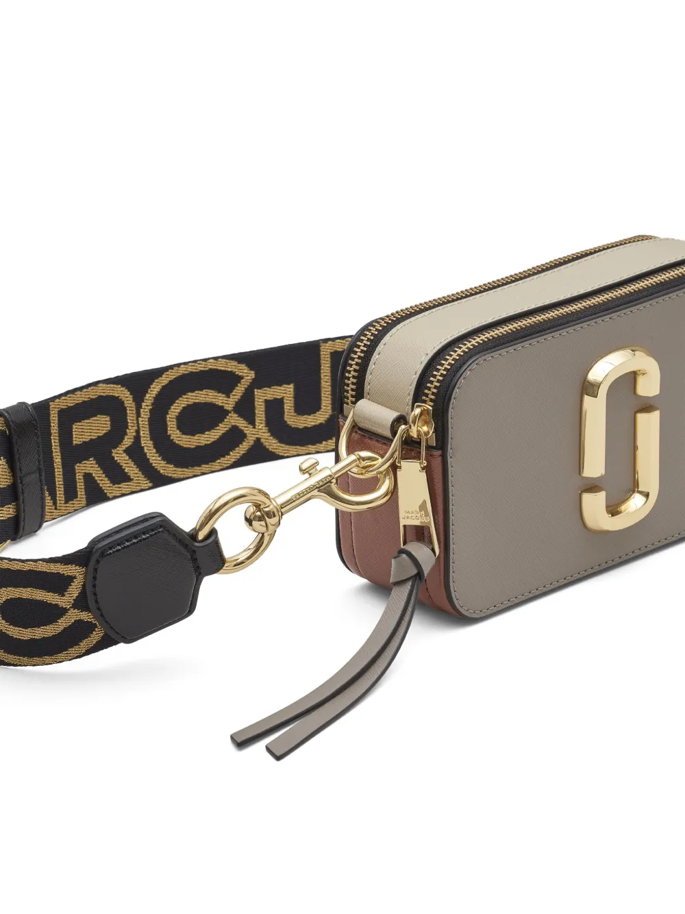 close up of grey  bags, showing texture of the leather fabric